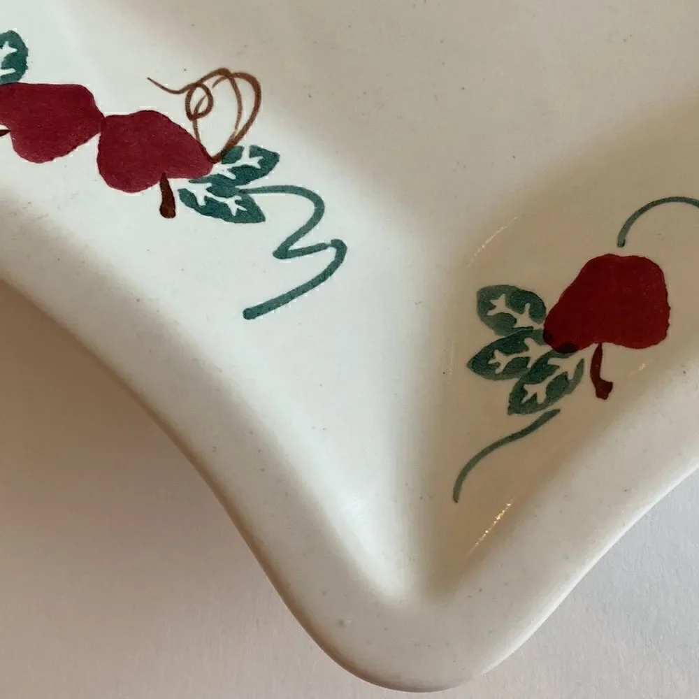 Vintage Chaparral Pottery USA Heart Shaped Stoneware Baking Dish